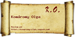 Komáromy Olga névjegykártya